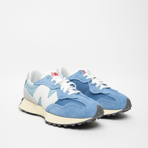 U327WRA AZZURRO/GRIGIO SNEAKERS UOMO IN PELLE E TESSUTO