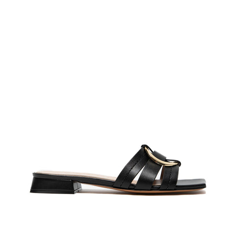 5375 NERO CIABATTA DONNA IN SIMILPELLE