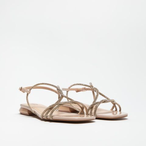 AV6820 NUDE SANDALO DONNA CON STRASS
