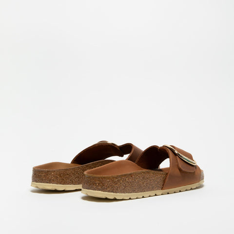 MADRID BIG BUCKLE COGNAC CIABATTA DONNA IN PELLE