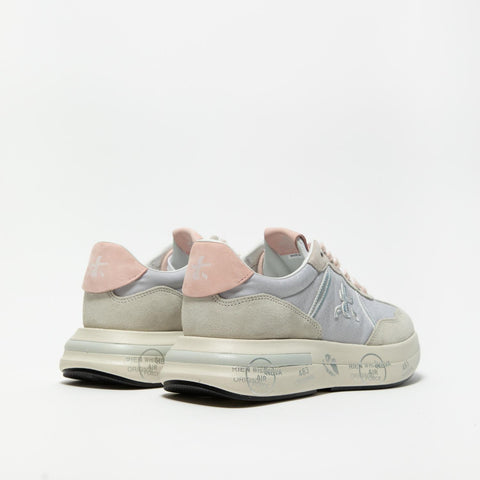 CASSIE GRIGIO SNEAKERS DONNA IN PELLE