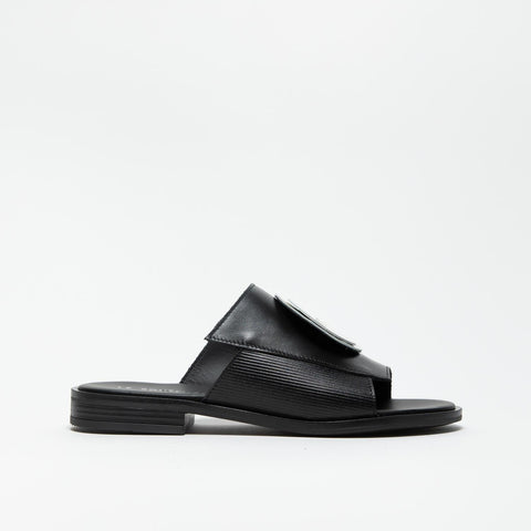 SC 210 NERO CIABATTA DONNA IN PELLE