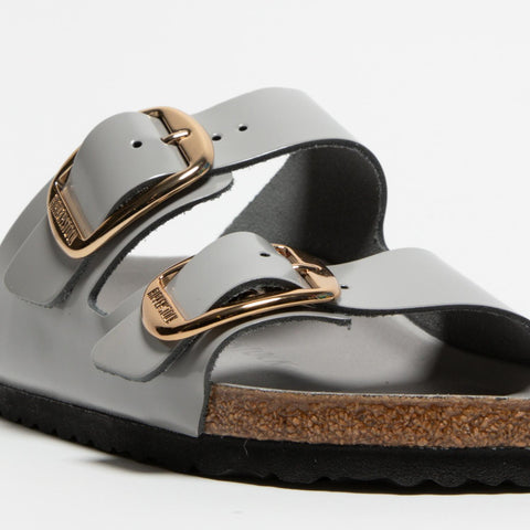 ARIZONA BIG BUCKLE HIGH SHINE STONE COIN CIABATTA DONNA IN PELLE