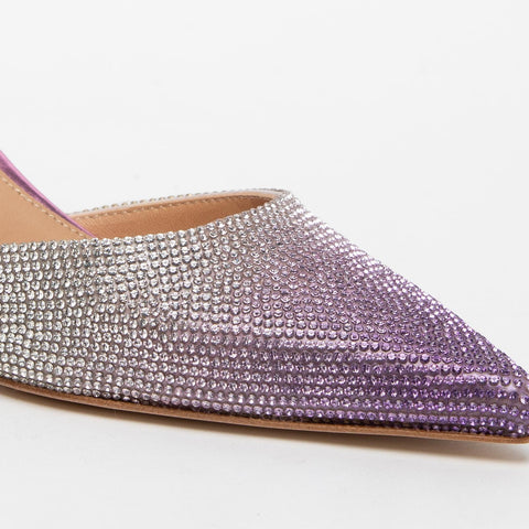 SLINGBACK FUXIA DONNA IN PELLE E STRASS