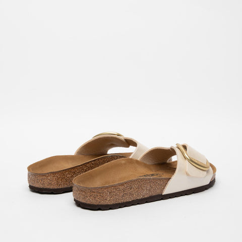 MADRID BIG BUCKLE GRACEFUL PEARL WHITE WOMEN'S SLIPPERS IN BIRKO-FLOR