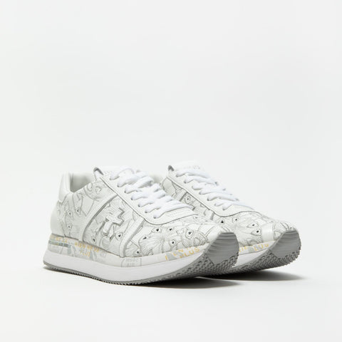 CONNY BIANCO SNEAKERS DONNA IN PELLE