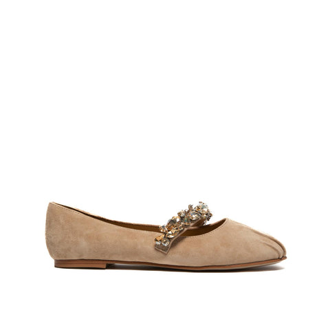 V250531 SAND BALLERINA DONNA IN PELLE