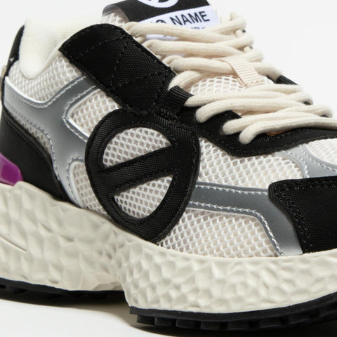 CARTER 2.0 RUNNER WHITE SILVER BLACK SNEAKERS DONNA IN PELLE