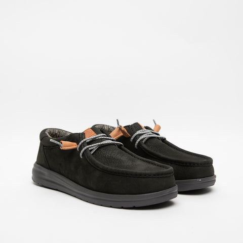WALLY GRIP BLACK SNEAKERS UOMO IN PELLE