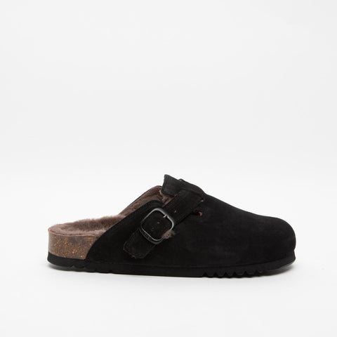 FEA NEW F SABOT BLACK DONNA IN PELLE