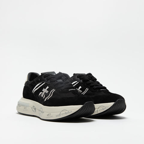 CASSIE BLACK SNEAKERS DONNA IN PELLE