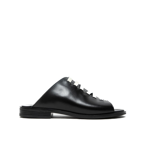 SC03 NERO  CIABATTA DONNA IN PELLE