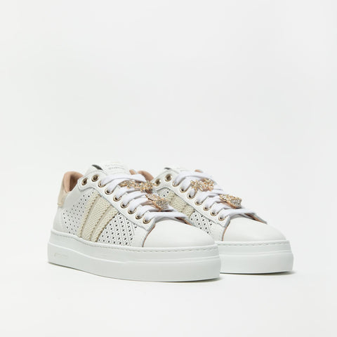 898-D BIANCO SNEAKERS DONNA IN PELLE