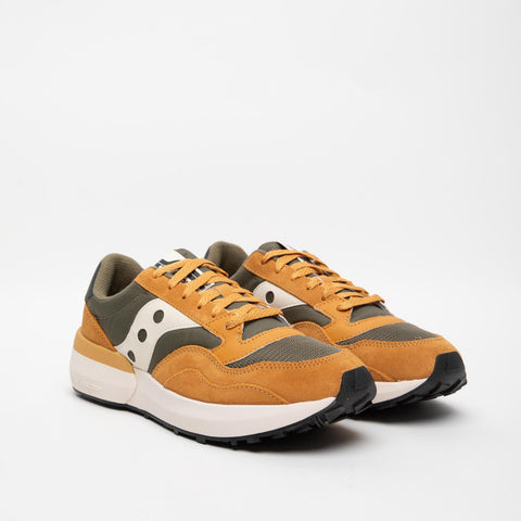 JAZZ NXT OLIVE TAN SNEAKERS UOMO IN PELLE