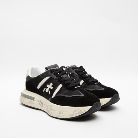 CASSIE BLACK 6471 SNEAKERS DONNA IN PELLE