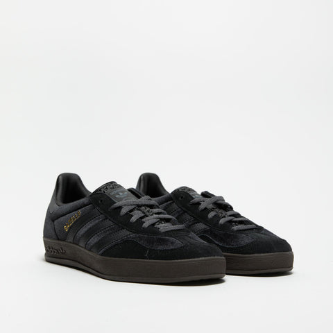 GAZELLE INDOOR BLACK SNEAKERS DONNA IN PELLE E RASO