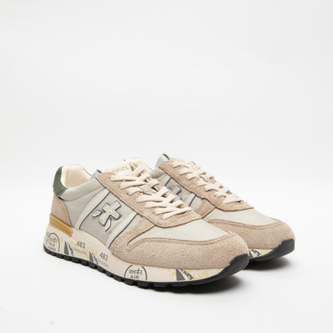 LANDER BEIGE 6983 SNEAKERS UOMO IN PELLE