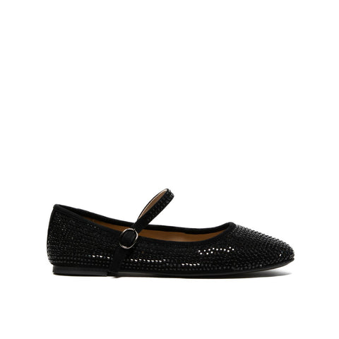 V250536 BLACK BALLERINA DONNA IN TESSUTO