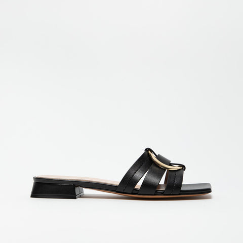 5375 NERO CIABATTA DONNA IN SIMILPELLE