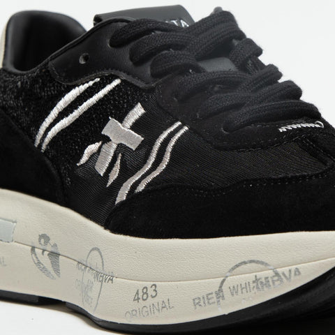 CASSIE BLACK SNEAKERS DONNA IN PELLE
