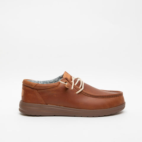 WALLY GRIP BROWN SNEAKERS UOMO IN PELLE