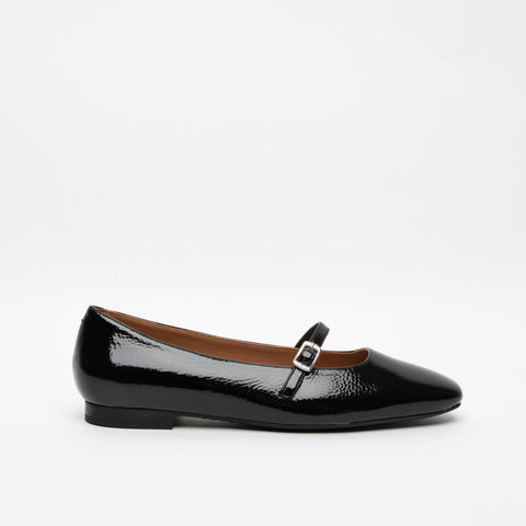 91J0 BLACK BALLERINA DONNA IN PELLE VERNICIATA