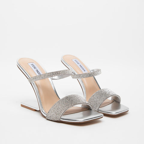 CIABATTA ARGENTO DONNA CON STRASS