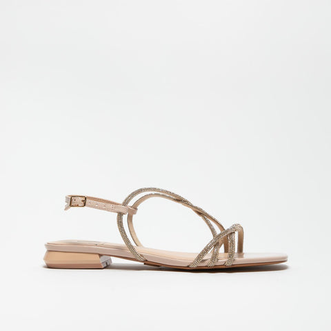 AV6820 NUDE SANDALO DONNA CON STRASS