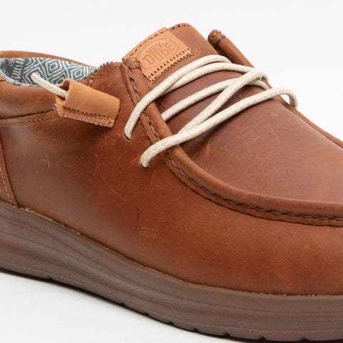 WALLY GRIP BROWN SNEAKERS UOMO IN PELLE