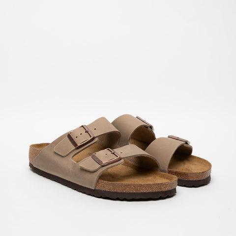 ARIZONA TOBACCO BROWN MEN'S SLIPPERS IN OILED LEATHER