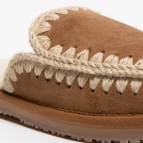 SUEDE SLIPPER COG SABOT DONNA IN PELLE