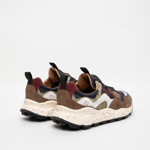 YAMANO 3 BROWN-NAVY SNEAKERS UOMO IN PELLE