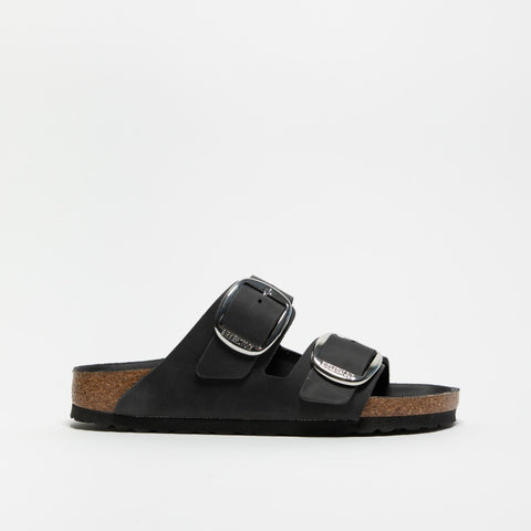 ARIZONA BIG BUCKLE BLACK CIABATTA DONNA IN PELLE