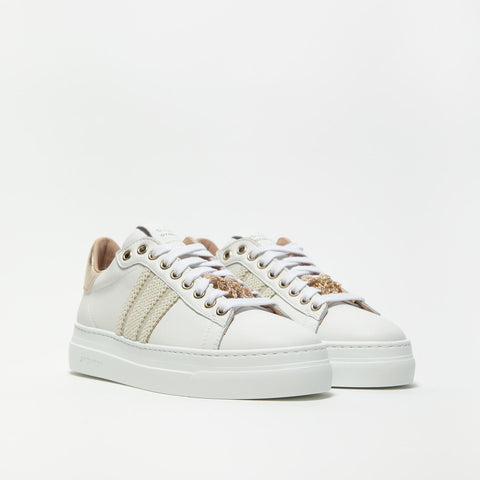 VITELLO BIANCO ELA SPIGA SNEAKERS DONNA IN PELLE