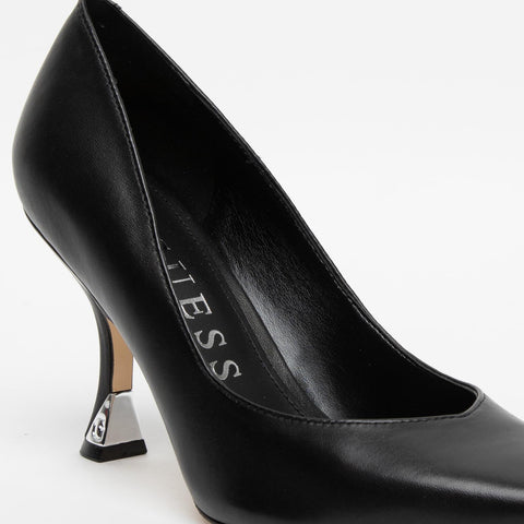 DECOLLETE NERO DONNA IN PELLE
