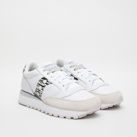 JAZZ TRIPLE WHITE ZEBRA SNEAKERS DONNA IN PELLE