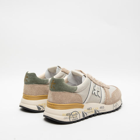 LANDER BEIGE 6983 SNEAKERS UOMO IN PELLE