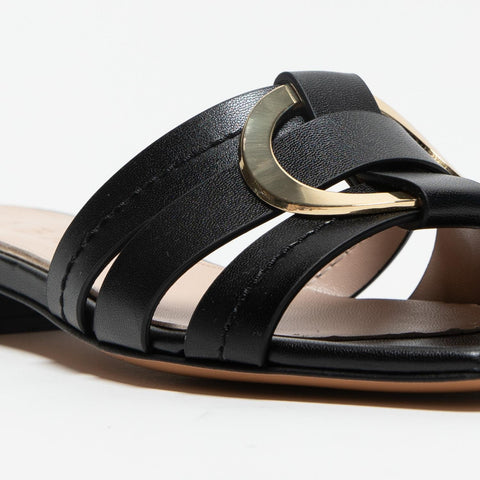 5375 NERO CIABATTA DONNA IN SIMILPELLE