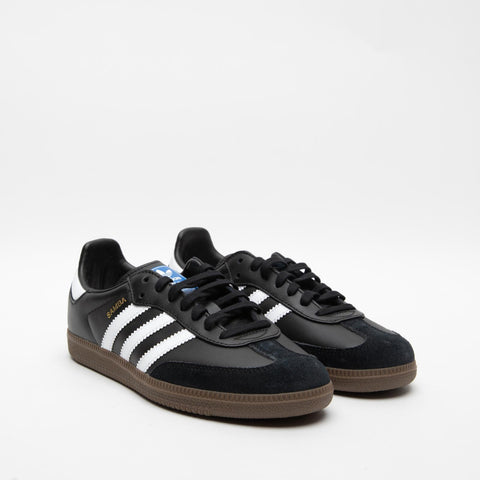 SAMBA OG J CBLACK/FTWWHT/GUM SNEAKERS JUNIOR IN PELLE
