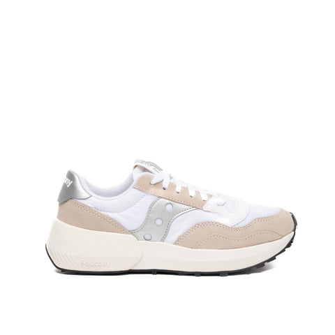 JAZZ NXT WHITE SILVER SNEAKERS DONNA IN PELLE