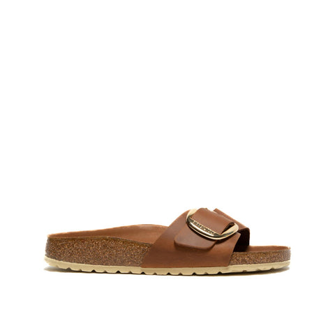 MADRID BIG BUCKLE COGNAC CIABATTA DONNA IN PELLE