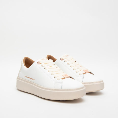 LONDON WHITE CREAM SNEAKERS DONNA IN PELLE