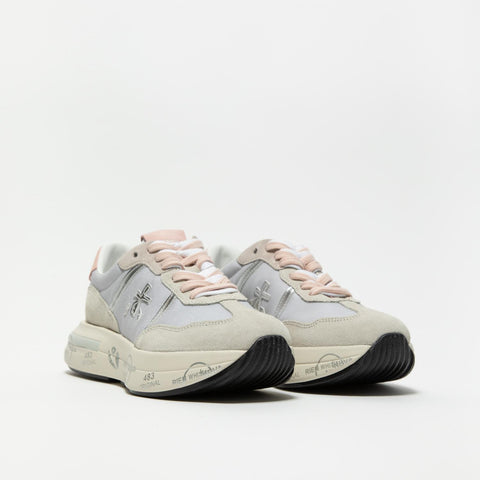 CASSIE GRIGIO SNEAKERS DONNA IN PELLE