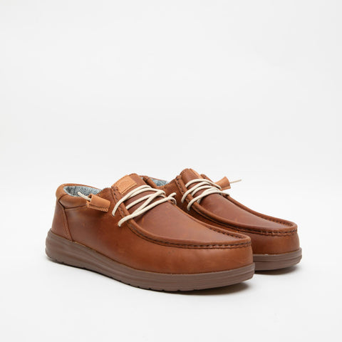WALLY GRIP BROWN SNEAKERS UOMO IN PELLE