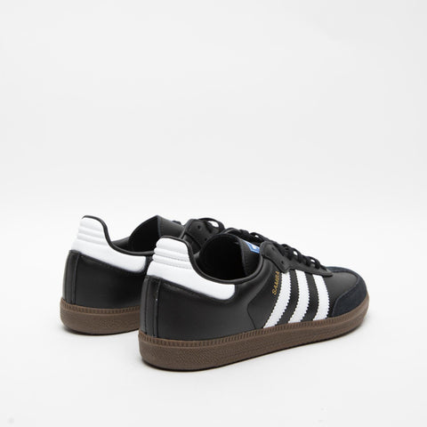 SAMBA OG J CBLACK/FTWWHT/GUM SNEAKERS JUNIOR IN PELLE
