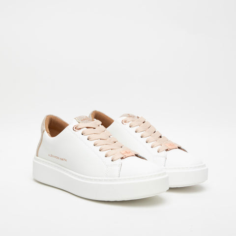LONDON WHITE GOLD SNEAKERS DONNA IN PELLE