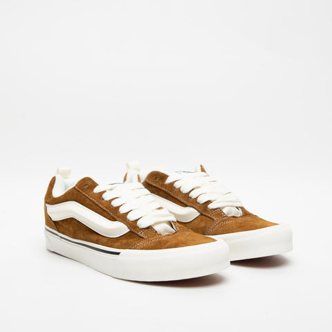 KNU SKOOL BROWN SNEAKERS UNISEX IN PELLE