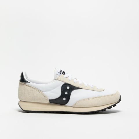 TRAINER 80 WHITE BLACK SNEAKERS UNISEX IN PELLE