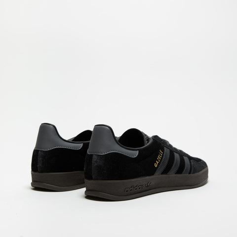 GAZELLE INDOOR BLACK SNEAKERS DONNA IN PELLE E RASO