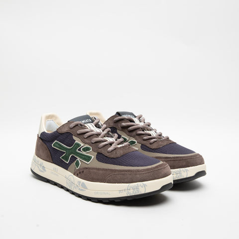 NOUS BLUE 6858 SNEAKERS UOMO IN PELLE